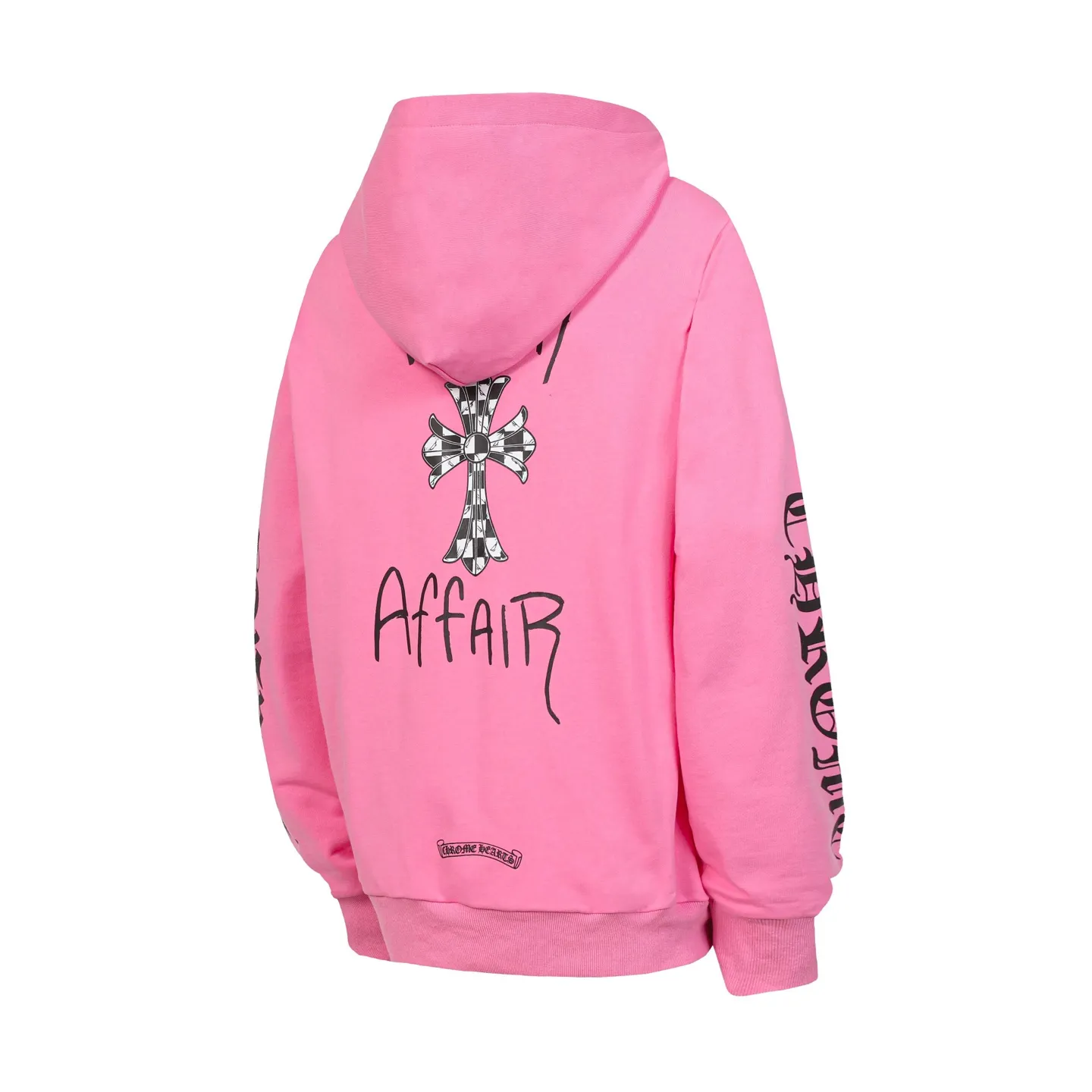 P240 3192 cross-border running quantity model, please do not place an order if you pursue quality - Chrome Hearts/Chrome Heart Cross ✝️ Sanskrit printed hooded sweatshirt - High weight, high density and high quality, soft, delicate and skin-friendly wool, soft and silky to the touch, excellent warmth and skin-friendly properties - Custom-woven and dyed, no color difference, no matter the fabric or workmanship details, it beats the ordinary version on the market - Hardware zipper accessories are all customized, full of details -Color: pink -Size: S M L XL